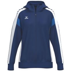 Wielokolorowa kurtka treningowa Erima Celebrate 125 z kapturem. Szare kurtki Erima, bez wzorów, dziergany, z kapturem. Za 326.99 zł.