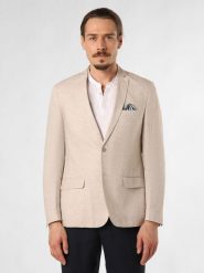 Nils Sundström Lniana marynarka - Marcello Mężczyźni Modern Fit len beżowy, 56. Brązowe garnitury Nils Sundström, m, bez wzorów, ze lnu. Za 399.95 zł.