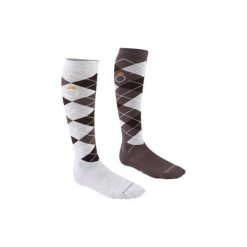 Skarpety jeździeckie w romby. Skarpety marki FOUGANZA. Za 39.99 zł.
