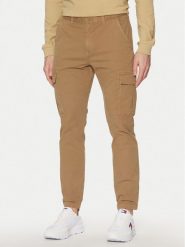 Tommy Jeans Spodnie materiałowe Austin DM0DM20281 Beżowy Regular Fit. Brązowe spodnie materiałowe Tommy Jeans, m, bez wzorów, z bawełny. Za 279.99 zł.