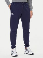 Under Armour Spodnie dresowe UA Essential Fleece Jogger 1373882 Granatowy Regular Fit. Niebieskie joggery i bojówki Under Armour, m, bez wzorów, z bawełny. Za 239.99 zł.
