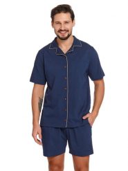 Doctor Nap Piżama w kolorze granatowym rozmiar: M. Niebieskie piżamy Doctor Nap, m, bez wzorów, z bawełny, bez ramiączek. Za 137.99 zł.