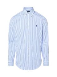 Polo Ralph Lauren Męska koszula casualowa - Custom Fit Mężczyźni Regular Fit Bawełna niebieski|biały w paski, L. Białe koszule Polo Ralph Lauren, l, bez wzorów, z bawełny, bez kołnierzyka, bez ramiączek. Za 689.95 zł.