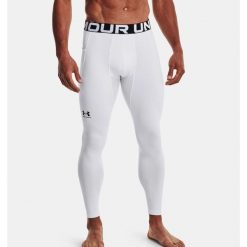 Legginsy męskie Under Armour UA Cg Armour Novelty Compression. Białe legginsy długie sportowe Under Armour, l, bez wzorów, do biegania. Za 189.99 zł.