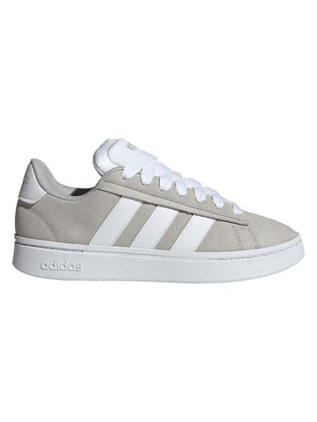 Adidas Skórzane sneakersy "Grand Court Alpha" w kolorze szaro-białym rozmiar: 46. Białe botki sznurowane Adidas, bez wzorów, z materiału, bez obcasa, bez zapięcia. Za 234.97 zł.
