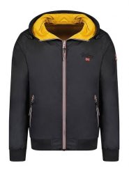 Geographical Norway Dwustronna kurtka przejściowa "Arrivial" w kolorze żółto-czarnym rozmiar: L. Czarne kurtki Geographical Norway, l, bez wzorów, bez kaptura. Za 173.99 zł.