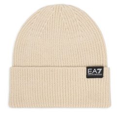 Czapka EA7 Emporio Armani. Białe czapki zimowe EA7 Emporio Armani, bez wzorów. Za 199.99 zł.