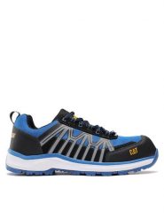 CATerpillar Półbuty Charge S3 Hro Src + Esd Niebieski. Niebieskie eleganckie półbuty CATerpillar, bez wzorów, z materiału, bez obcasa, bez zapięcia. Za 409.99 zł.
