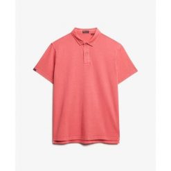 Koszulka polo z dżerseju Superdry Essential. Czerwone koszulki polo Superdry, m, bez wzorów, z dżerseju, bez kołnierzyka, bez ramiączek. W wyprzedaży za 164.20 zł.