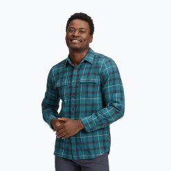 Koszula męska Black Diamond Project Twill. Niebieskie koszule Black Diamond, m, bez wzorów, bez kołnierzyka, bez ramiączek. Za 349.99 zł.