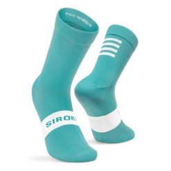 Skarpetki rowerowe Kolarstwo Siroko S1 Cyan Trollstigen. Niebieskie skarpety SIROKO, bez wzorów, z nylonu. Za 67.00 zł.