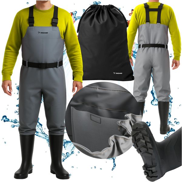 Wodery Wędkarskie Spodniobuty na Ryby 44. Brązowe bielizna termoaktywna TRIZAND, l, bez wzorów, z gumy, bez ramiączek, trekkingowe. Za 149.90 zł.