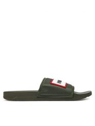 Hunter Klapki M-865993 Khaki. Brązowe klapki Hunter, z materiału. Za 99.99 zł.