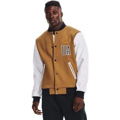 Kurtka Under Armour Ua Originators Letterman, Mężczyźni. Brązowe kurtki Under Armour, m, bez wzorów, bez kaptura. Za 790.00 zł.