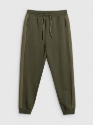 4F Spodnie dresowe joggery męskie - khaki XL. Brązowe joggery i bojówki 4F, m, bez wzorów, z dresówki. Za 159.99 zł.