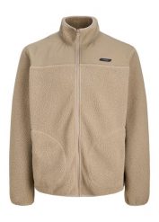 Bluza rozpinana z polaru baranka JJ REBEL. Szare bluzy bonprix, m, bez wzorów, z polaru, bez kaptura. Za 129.99 zł.