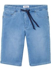 Bermudy dresowe w optyce dżinsowych, w wygodnym fasonie, Regular Fit. Niebieskie jeansy bonprix, m. Za 132.99 zł.