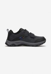 Granatowo-Niebieskie Buty Trekkingowe Beaulne. Niebieskie buty trekkingowe Born2be, bez wzorów, z materiału, przed kostkę, bez zapięcia. W wyprzedaży za 84.99 zł.