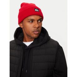 Czapka Quiksilver. Czerwone czapki zimowe Quiksilver, bez wzorów. Za 119.99 zł.