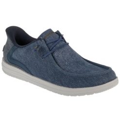 Buty sportowe Sneakersy męskie, Slip-Ins: Melson - Coronado. Niebieskie buty sportowe casual Skechers, bez wzorów, bez zapięcia. Za 299.99 zł.