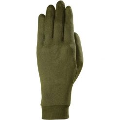 Rękawiczki pięciopalczaste Zanier Merino Liner Touch. Zielone rękawiczki Zanier, na zimę, bez wzorów, z elastanu. Za 109.99 zł.
