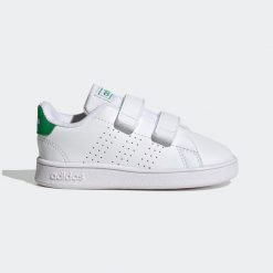 Buty Advantage Lifestyle Court Two Hook-and-Loop. Białe buty sportowe casual Adidas, bez wzorów, bez zapięcia. Za 159.00 zł.