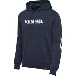 Bluza z kapturem Hummel Legacy Logo. Niebieskie bluzy Hummel, xs, bez wzorów, z kapturem. Za 217.00 zł.