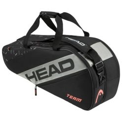 Torba na rakiety tenisowe Head Team. Czarne torby na ramię Head, bez wzorów, z materiału, na ramię, bez dodatków. Za 279.99 zł.