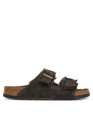 Birkenstock Klapki Arizona Shearling 1020566 Brązowy. Brązowe klapki Birkenstock, ze skóry. Za 749.99 zł.