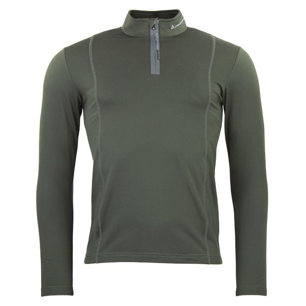 Koszulka termoaktywna z zamkiem Peak Mountain Canevi. Zielone bielizna termoaktywna Peak Mountain, l, bez wzorów, bez ramiączek. W wyprzedaży za 149.50 zł.