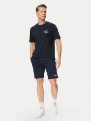 Jack & Jones Komplet t-shirt i spodenki Brandon 12298184 Granatowy Regular Fit. Niebieskie krótkie spodenki sportowe Jack & Jones, l, bez wzorów, z bawełny. Za 119.99 zł.