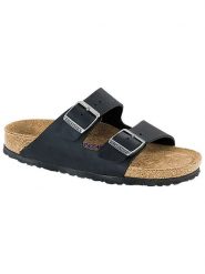 Birkenstock Skórzane klapki "Arizona" w kolorze czarnym rozmiar: 39. Czarne klapki Birkenstock. Za 438.21 zł.