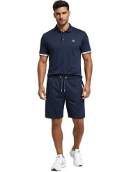 Geographical Norway Koszulka polo "Koliar" w kolorze granatowym rozmiar: L. Niebieskie koszulki polo Geographical Norway, l, bez wzorów, z bawełny, bez kołnierzyka, bez ramiączek. Za 86.99 zł.