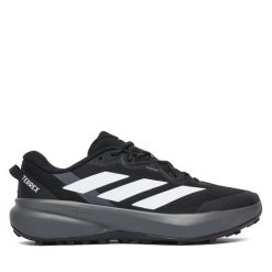 Trekkingi adidas. Czarne buty trekkingowe Adidas, bez wzorów, bez zapięcia. Za 439.99 zł.