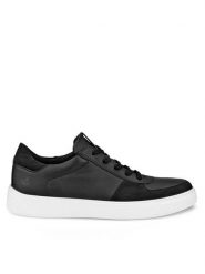 ECCO Sneakersy Street Tray 50480451052 Czarny. Czarne buty sportowe casual ecco, bez wzorów, ze skóry, bez zapięcia. Za 459.99 zł.