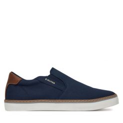 Półbuty s.Oliver. Niebieskie eleganckie półbuty S.Oliver, bez wzorów, bez obcasa, bez zapięcia. Za 189.99 zł.