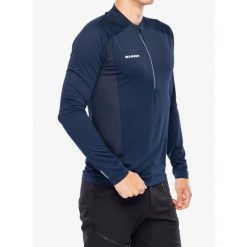 Bluza męska Mammut Aenergy FL Half Zip Longsleeve. Niebieskie bluzy Mammut, na zimę, m, bez wzorów, bez kaptura. Za 393.30 zł.