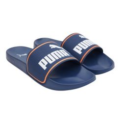 Klapki basenowe dla dorosłych Puma Leadcat 2.0. Niebieskie klapki Puma, z materiału. Za 118.95 zł.