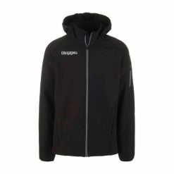 Kurtka softshell Kappa Valas. Czarne kurtki Kappa, xl, bez wzorów, z materiału, bez kaptura. Za 396.00 zł.