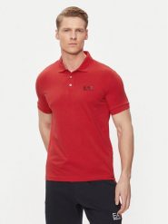 EA7 Emporio Armani Polo 8NPF04 PJM5Z 1461 Czerwony Regular Fit. Czerwone koszulki polo sportowe EA7 Emporio Armani, m, bez wzorów, z bawełny, bez kołnierzyka, bez ramiączek. Za 179.99 zł.