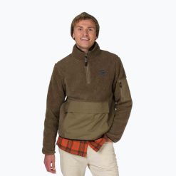 Bluza męska Rossignol Fleece Anorak. Brązowe bluzy Rossignol, l, bez wzorów, bez kaptura. Za 449.99 zł.