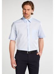 Eterna Koszula - Slim fit - w kolorze błękitnym rozmiar: 52. Niebieskie koszule Eterna, bez wzorów, z bawełny, bez kołnierzyka, bez ramiączek. Za 79.03 zł.