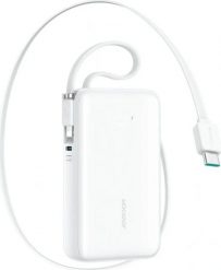 Joyroom JR-PR2L 10000 mAh 35W z wbudowanym zwijanym kablem USB-C Lightning biały. Białe powerbanki . Za 139.90 zł.