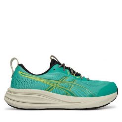 Buty do biegania Asics. Zielone buty do biegania ASICS, bez wzorów, bez zapięcia, do biegania. Za 489.99 zł.