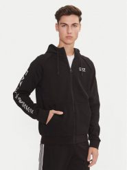 EA7 Emporio Armani Bluza 8NPM22 PJ07Z 1200 Czarny Regular Fit. Czarne bluzy EA7 Emporio Armani, l, bez wzorów, z bawełny, bez kaptura. Za 299.99 zł.