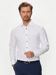 Boss Koszula 50519867 Biały Slim Fit. Białe koszule Boss, m, bez wzorów, z bawełny, bez kołnierzyka, bez ramiączek. Za 299.99 zł.