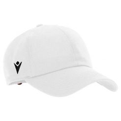 Biała czapka baseballowa Macron Dart (x5). Białe czapki z daszkiem Macron, bez wzorów, z materiału. Za 307.50 zł.