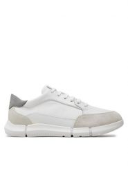 Geox Sneakersy U Adacter U45FFB 04311 C1236 Biały. Białe buty sportowe casual Geox, bez wzorów, z materiału, bez zapięcia. Za 597.62 zł.