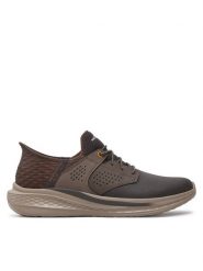 Skechers Sneakersy 210890 CHOC Brązowy. Brązowe buty sportowe casual Skechers, bez wzorów, ze skóry, bez zapięcia. Za 359.99 zł.