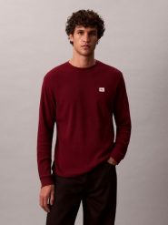 Calvin Klein Jeans koszula z długim rękawem Mężczyźni czerwony, XL. Czerwone koszule Calvin Klein Jeans, m, z aplikacjami, z jeansu, bez kołnierzyka, bez ramiączek. Za 179.95 zł.